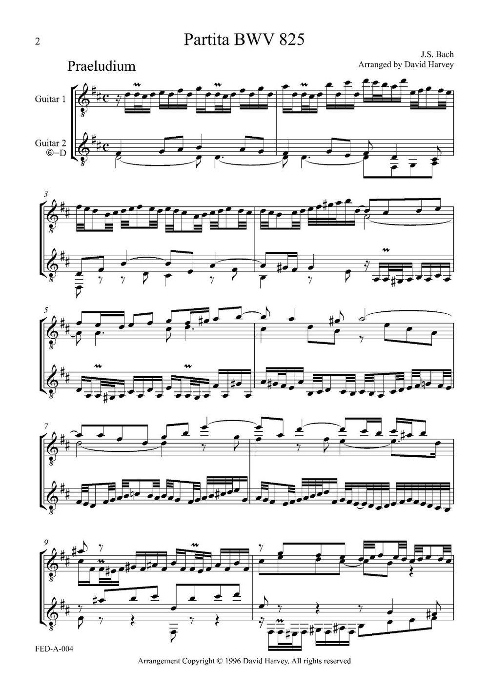 Partita I, BWV 825 (Clavierübung I) - sample page