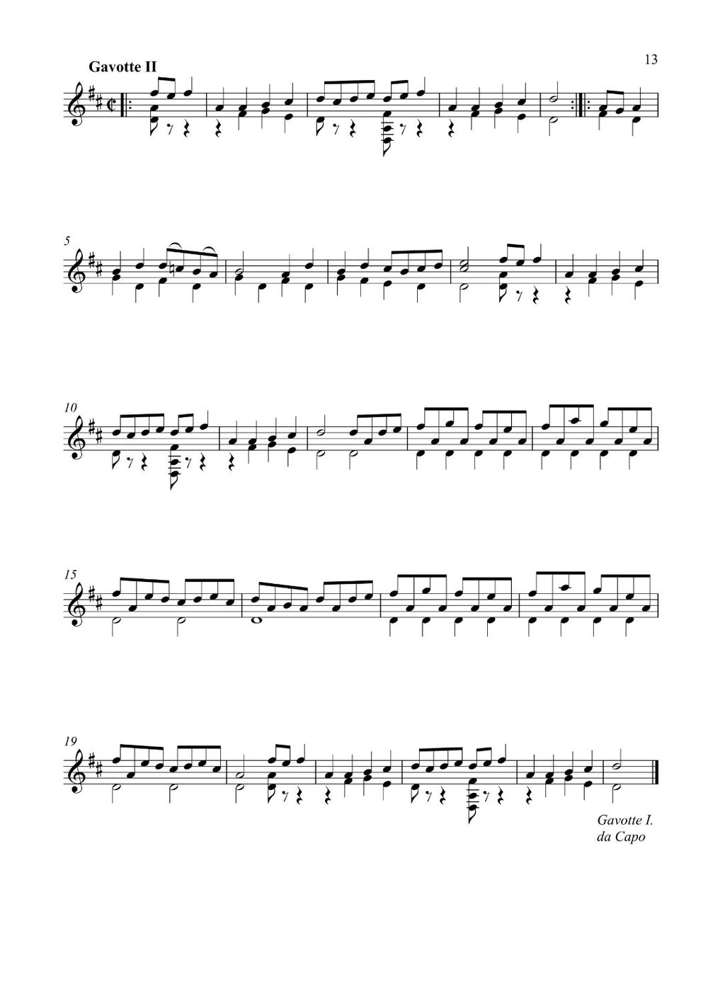 Suite in D, BWV 1012 (6th Cello Suite) - sample page