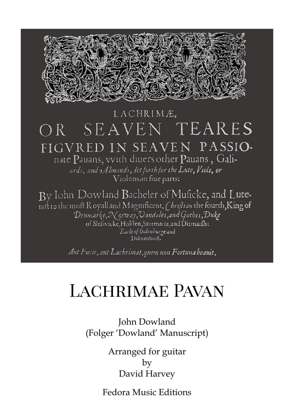 Lachrimae Pavan - cover
